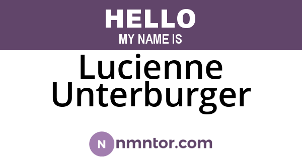 Lucienne Unterburger