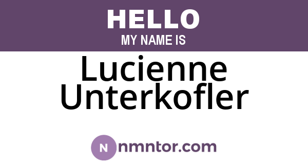 Lucienne Unterkofler