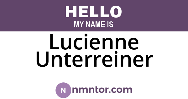 Lucienne Unterreiner
