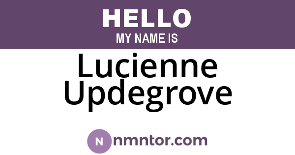 Lucienne Updegrove