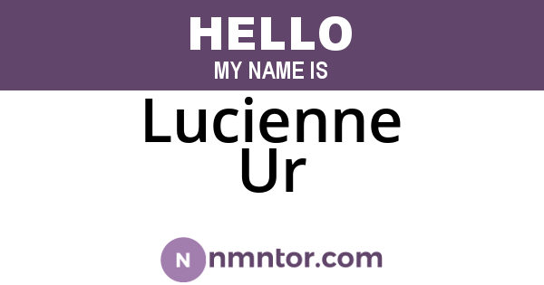 Lucienne Ur