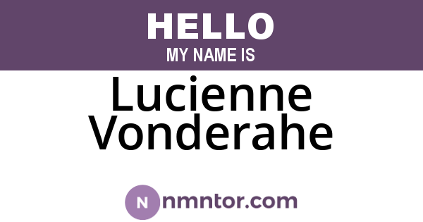 Lucienne Vonderahe