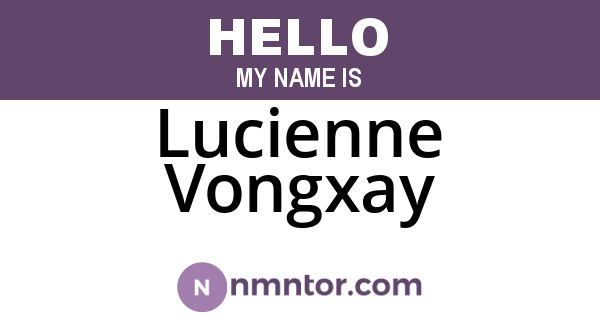 Lucienne Vongxay