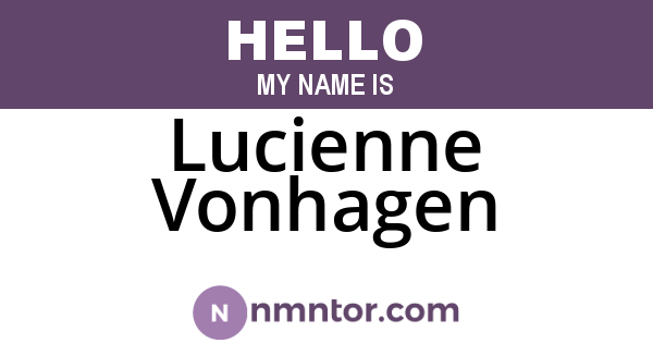 Lucienne Vonhagen