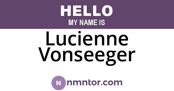 Lucienne Vonseeger