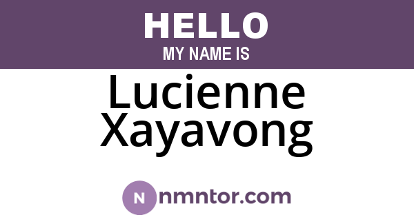Lucienne Xayavong