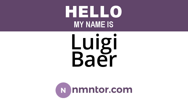 Luigi Baer