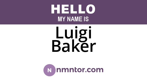 Luigi Baker