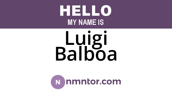 Luigi Balboa