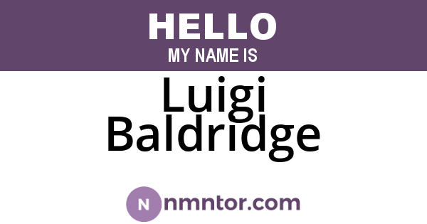 Luigi Baldridge