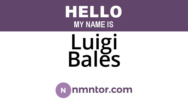 Luigi Bales