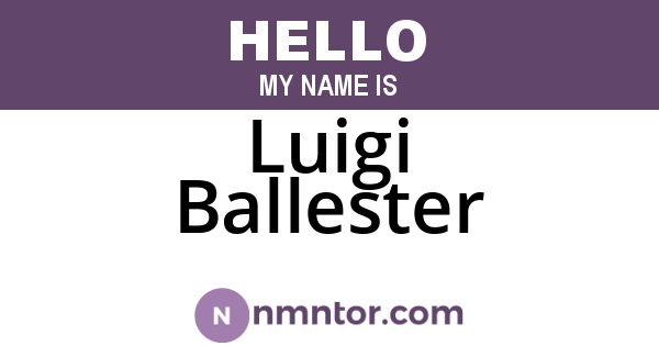 Luigi Ballester