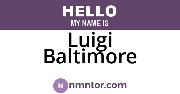 Luigi Baltimore