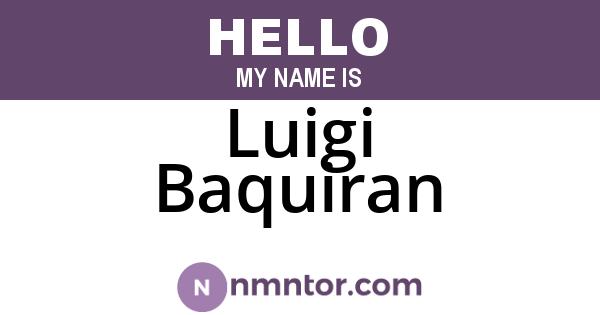 Luigi Baquiran