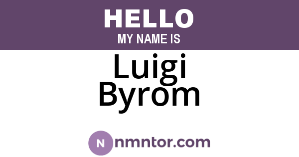 Luigi Byrom
