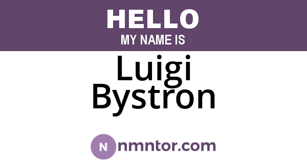 Luigi Bystron