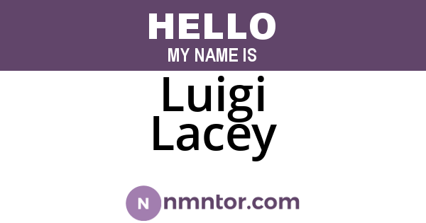 Luigi Lacey