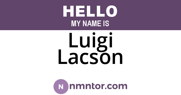 Luigi Lacson