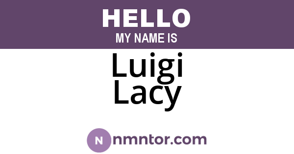 Luigi Lacy