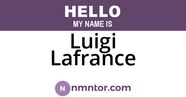 Luigi Lafrance