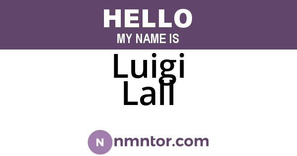 Luigi Lall