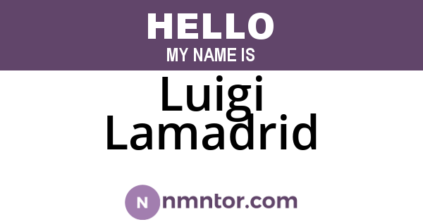 Luigi Lamadrid