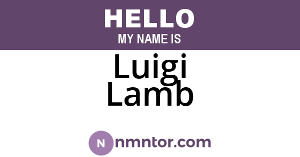 Luigi Lamb