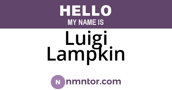 Luigi Lampkin