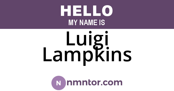 Luigi Lampkins