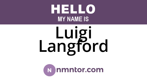 Luigi Langford