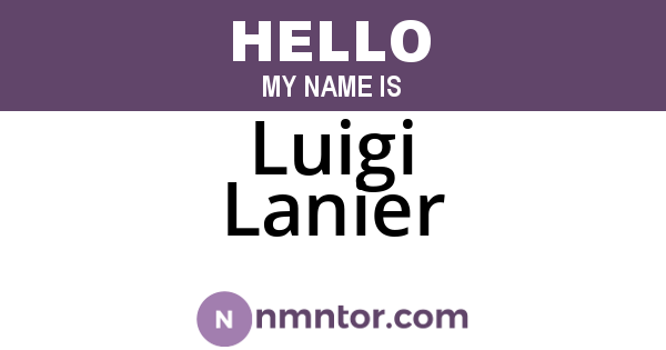 Luigi Lanier