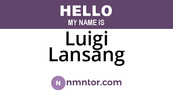 Luigi Lansang