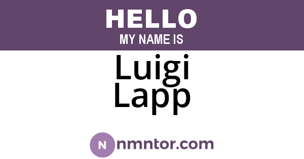 Luigi Lapp