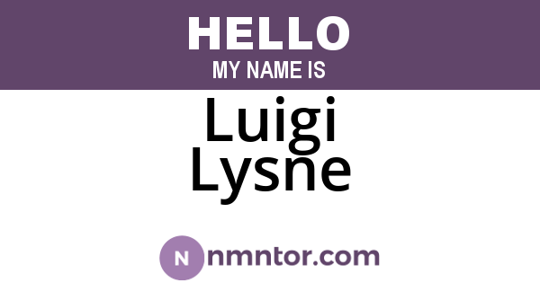 Luigi Lysne