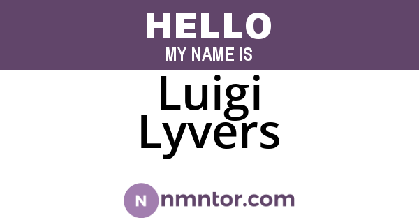 Luigi Lyvers