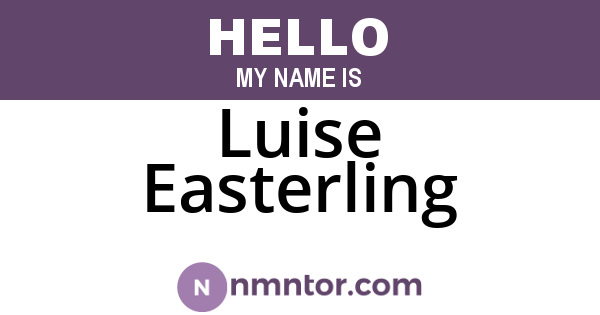 Luise Easterling