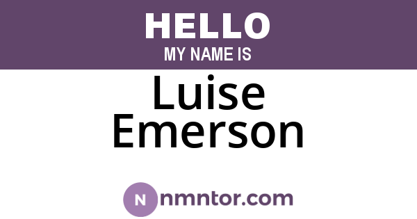 Luise Emerson