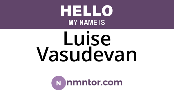 Luise Vasudevan