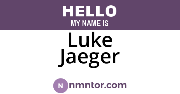 Luke Jaeger