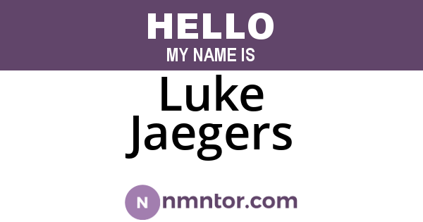 Luke Jaegers