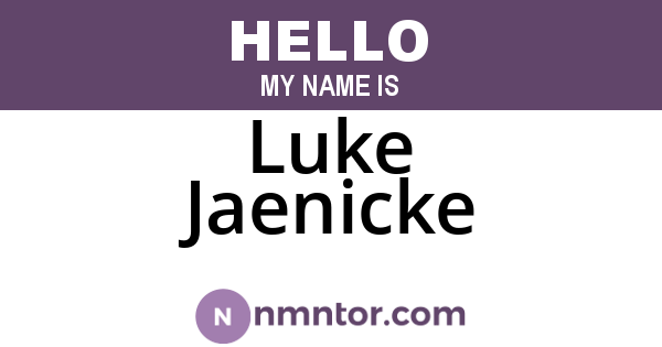 Luke Jaenicke