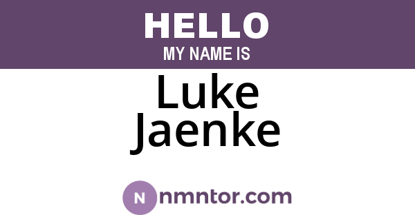 Luke Jaenke