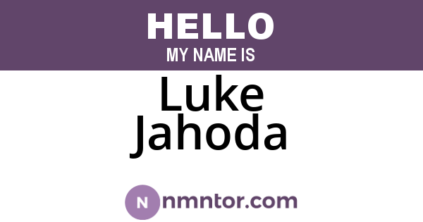 Luke Jahoda