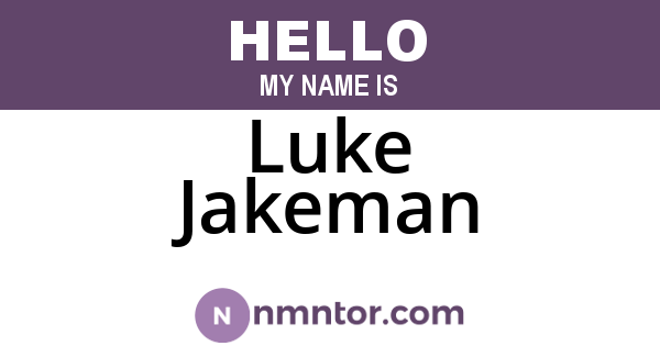Luke Jakeman