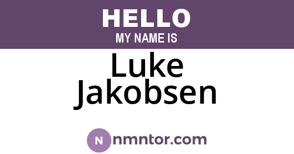 Luke Jakobsen