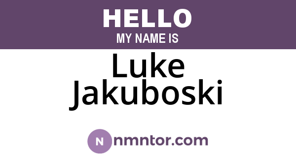 Luke Jakuboski