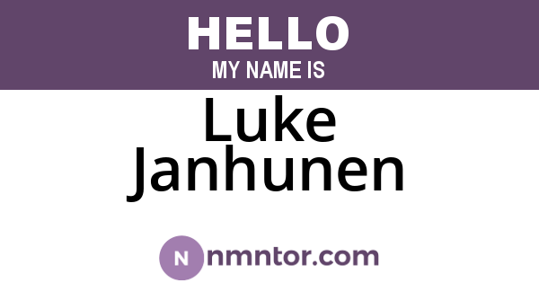 Luke Janhunen