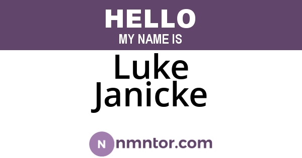 Luke Janicke