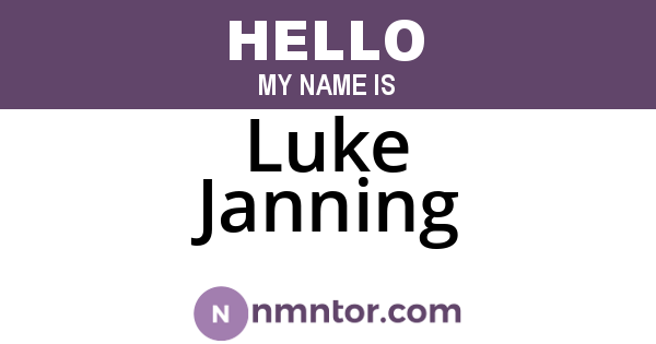 Luke Janning