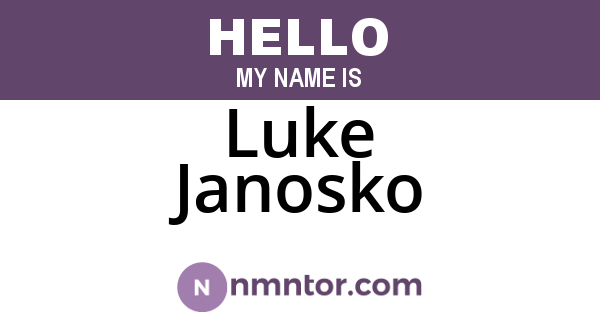 Luke Janosko